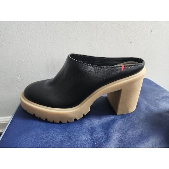 Dolce Vita Carry Black 100% Suede Leather Chuncky 4" Heel Mules Shoes size 9 - Picture 10 of 10